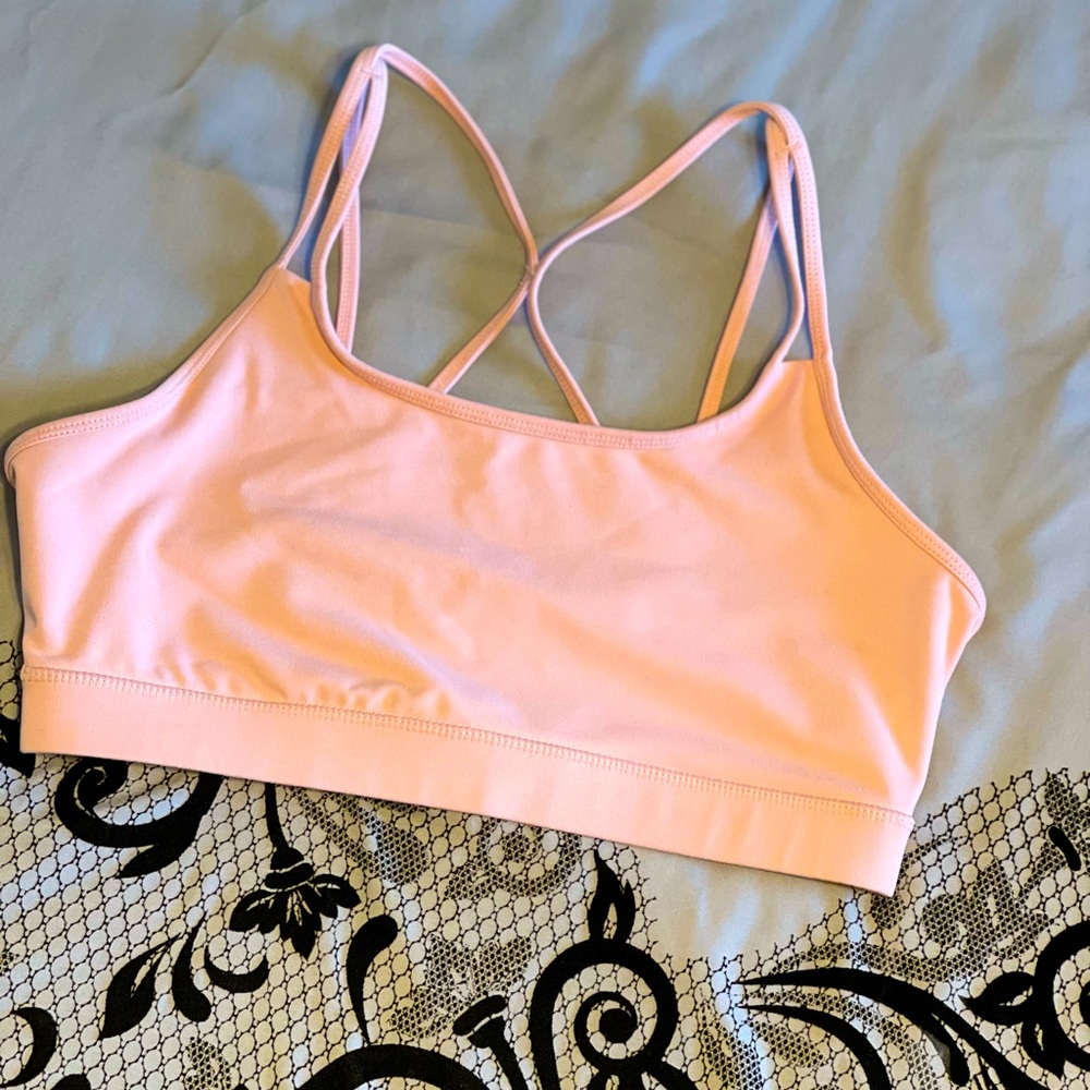 Gaiam Pink Strappy Sports Bra